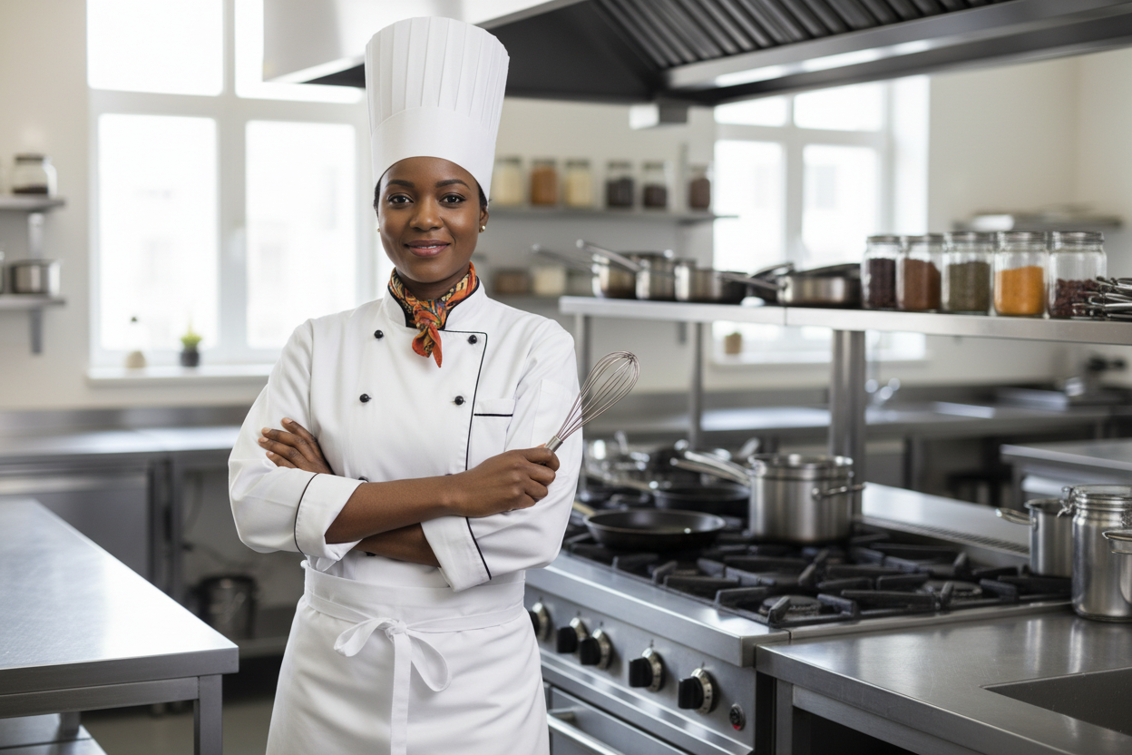 image dune femme africaine cuisinière 